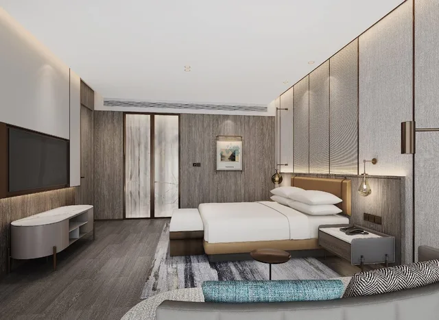 جناح تنفيذي بسرير كينج بإطلالة على النهر، Wyndham Grand Yichang Riverside 2/3
