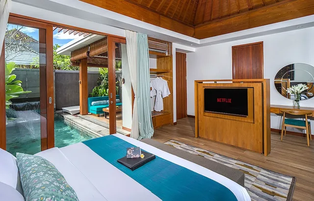 فيلا شهر العسل بسرير كينج بغرفة نوم واحدة بمسبح خاص، S18 Bali Villas 4/6