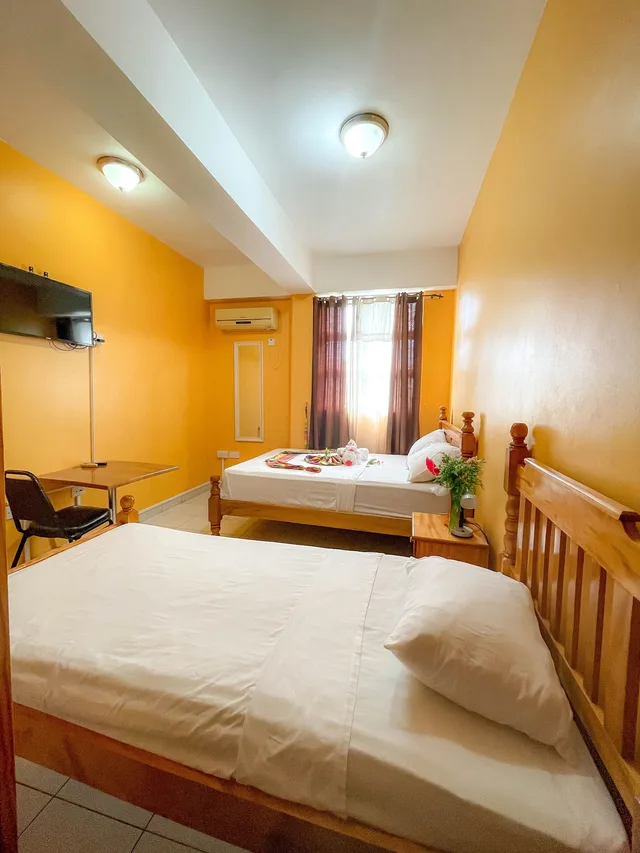 غرفة قياسية بسرير مزدوج وسرير فردي، La Flamboyant Hotel 3/10