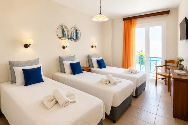غرفة قياسية ثلاثية بسرير فردي، Karidis Hotel 2/7