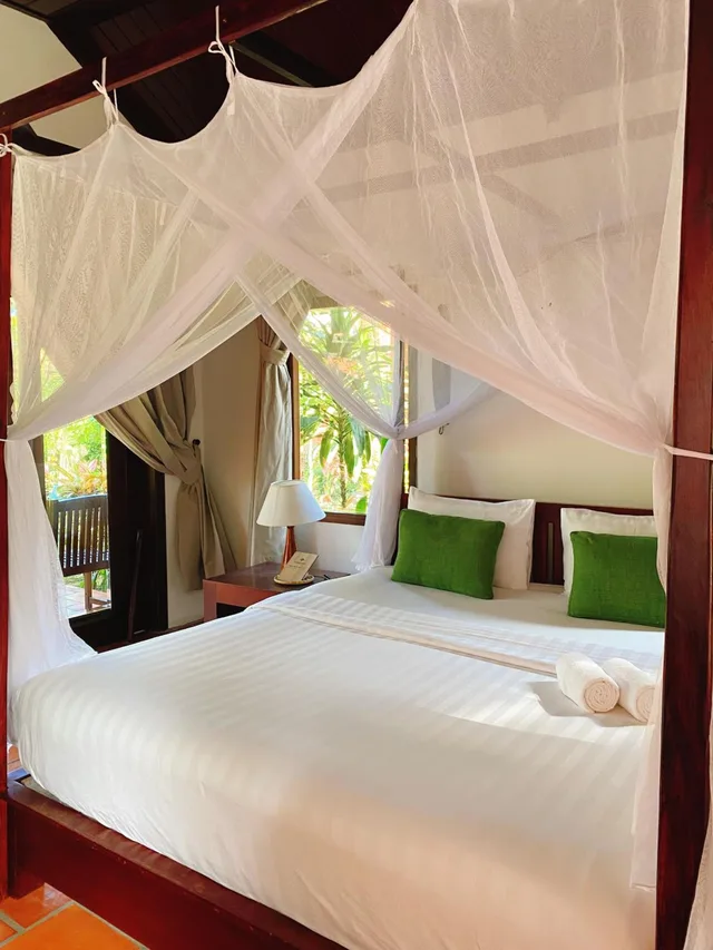بنغل بسرير مزدوج بإطلالة على البحر، Thanh Kieu Beach Resort 1/1