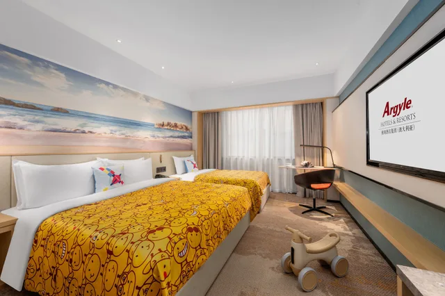 غرفة عائلية بسرير كينج وسرير فردي، Ausotel Smart Zhujiang New Town Guangzhou 2/5