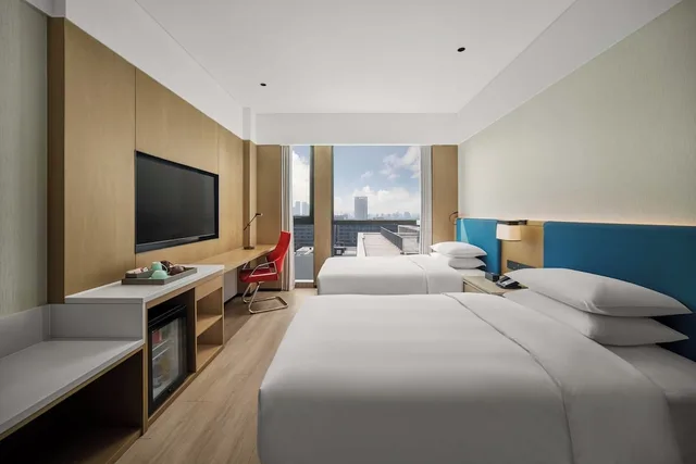 غرفة ديلوكس بسريرين منفصلين مع أريكة، Hyatt Place Nanjing Xuanwu 2/4