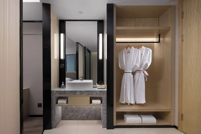 غرفة فاخرة بسرير كينج بإطلالة على المدينة، Echarm Hotel (Guangzhou Beijing Road Pedestrian Street Tianzi Wharf) 4/4