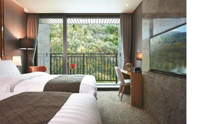 غرفة ديلوكس بسريرين منفصلين بشرفة، Traum Valley Hotel (ex. Jeongseon Grand Intoraon Hotel) 2/6