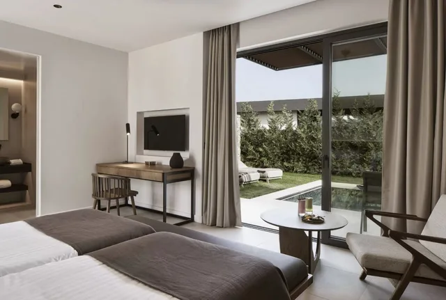 غرفة بإطلالة على الحديقة بمسبح خاص، The Olivar Suites 4/5