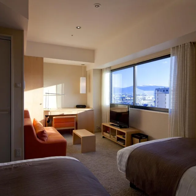غرفة بسريرين منفصلين بإطلالة على الجبل، Cocochee Hotel Numazu 4/6