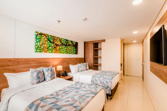 غرفة قياسية بسرير مزدوج وسرير فردي، Hotel Ambar Boutique 6/10