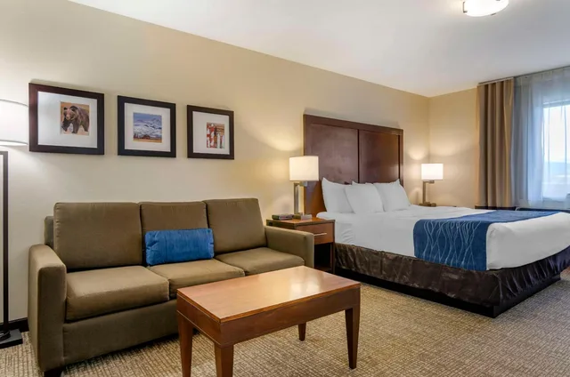غرفة بسرير كينج مع أريكة، Comfort Inn Bozeman near University 1/4