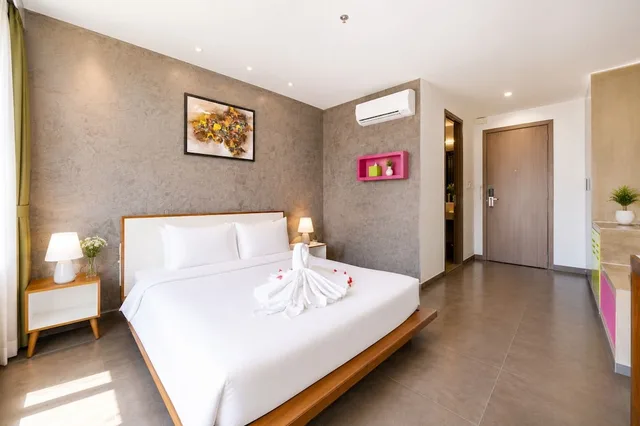 غرفة ديلوكس بسرير كوين بإطلالة على المدينة، G8 Center Hotel Saigon 5/10