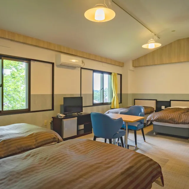 غرفة رباعية بحمام مشترك، Madarao Kogen Hotel 1/2