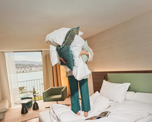غرفة سوبيريور بإطلالة على البحيرة، Hermitage Lake Lucerne - Beach Club & Lifestyle Hotel 6/10