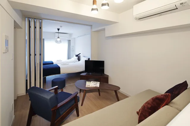 غرفة رباعية بسريرين منفصلين وسرير كوين مع أريكة، Kario Sasazuka Terrace 9/10