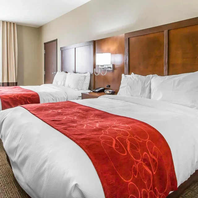 جناح بسريرين كوين مع أريكة لذوي الإعاقة، Comfort Suites West Omaha, NE 5/8