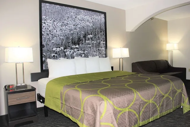غرفة قياسية بسرير كينج مع أريكة، Super 8 by Wyndham High Point/Greensboro 2/4