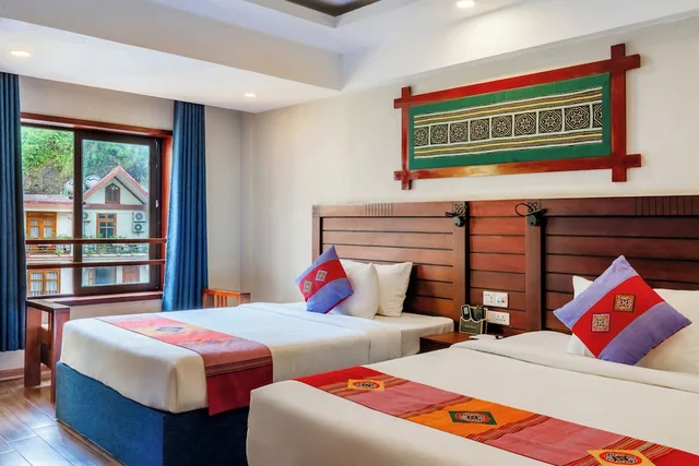 غرفة سوبيريور بسريرين منفصلين بإطلالة على المدينة، Sapa Charm Hotel 6/10