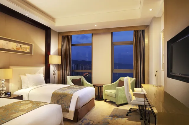 غرفة غراند بسريرين منفصلين بإطلالة على النهر، Doubletree By Hilton Chongqing Wanzhou 1/3