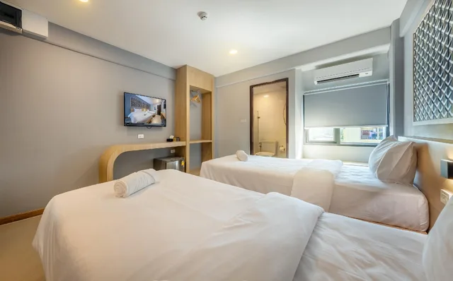 Semi Room, Superior, Semi Double Bed, Twin Beds، PLAAI Play Hotel Rayong 1/2