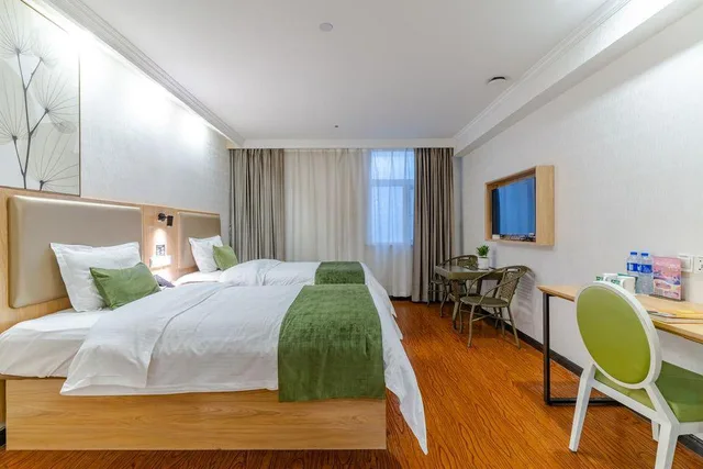 غرفة بسريرين منفصلين، GreenTree Inn Hefei Shushan District West Wangjiang Road Qianshan Road Express Hotel 2/2