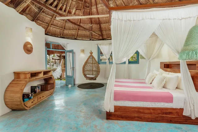جناح بسرير كينج بإطلالة على البحر، Hotel Dos Ceibas Eco Retreat Tulum 4/8