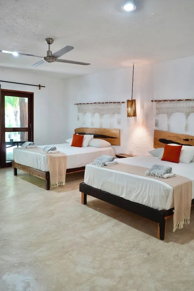 غرفة رباعية بسريرين كوين، Hotel Zomay Holbox 1/4