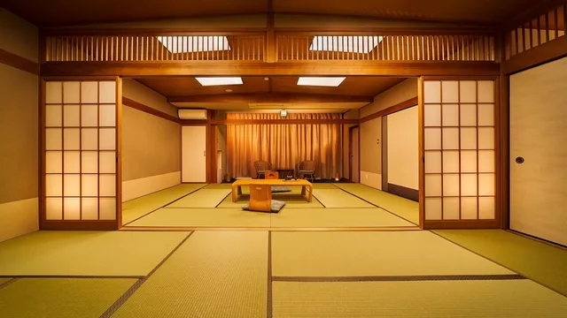 غرفة يابانية قياسية بأرضية تاتامي بحوض استحمام، Ooedo Onsen Monogatari Dogo 2/2