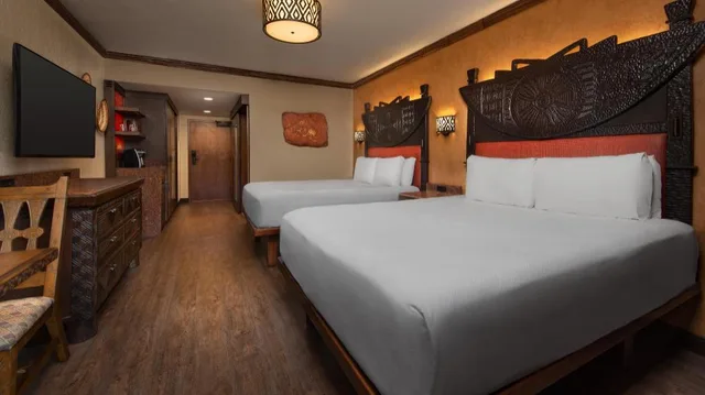 غرفة قياسية بسريرين كوين بإطلالة، Disneys Animal Kingdom Lodge 2/4