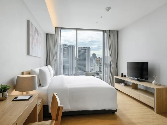 شقة ديلوكس بسرير كينج وسرير كوين بغرفتي نوم، Oakwood Suites Bangkok 6/10