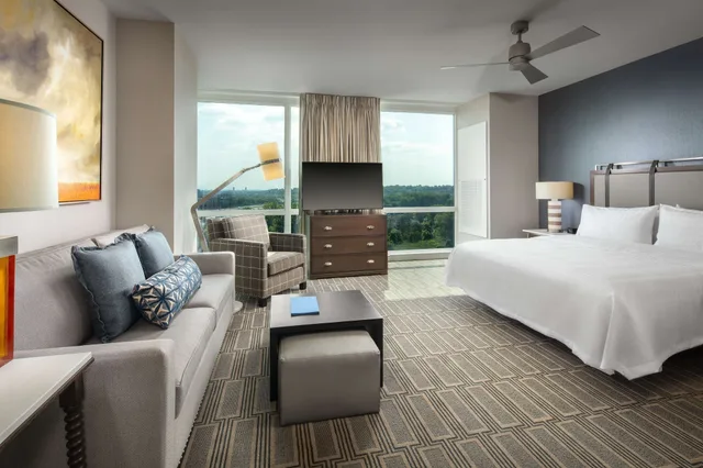 جناح بسرير كينج بإطلالة على المدينة بحوض استحمام لذوي الإعاقة، Homewood Suites By Hilton Teaneck Glenpointe 2/5
