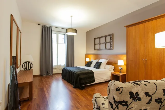 شقة ديلوكس بسرير مزدوج وسرير فردي بـ5 غرف نوم، Serennia Apartments Ramblas-Pl.Catalunya 2/10