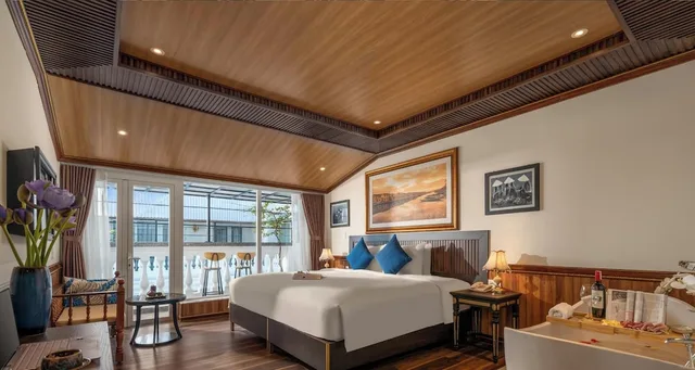 جناح سيغنتشر متصل بسرير كينج وسريرين منفصلين، Hoi An Blue Sky Boutique Spa 2/7