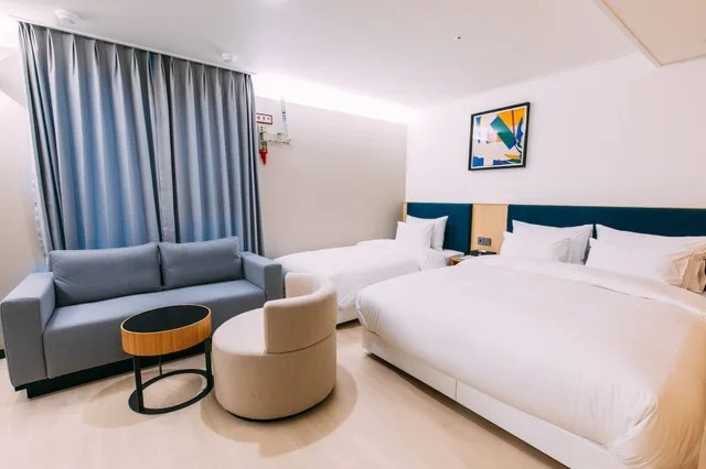 غرفة عائلية بسرير مزدوج وسرير فردي، Hound Hotel Busan Station 8/10