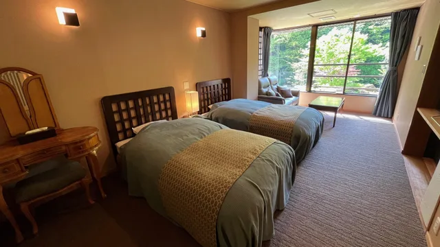 Renovated, Standard, Twin Beds, Mountain View, Outdoor Bath، Minakamisanso 1/1