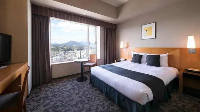 Deluxe, Double Bed, Night View، Hotel Nikko Oita Oasis Tower 1/1