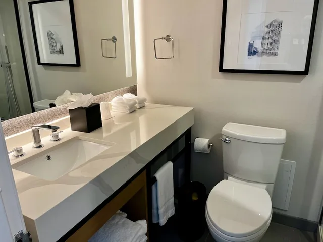 غرفة بسرير كينج بإطلالة على المدينة بشرفة مع أريكة لذوي الإعاقة، Sheraton Virginia Beach Oceanfront Hotel 4/5