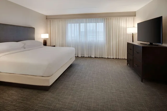 غرفة تنفيذية بسرير كينج مع أريكة، Embassy Suites by Hilton Detroit Troy Auburn Hills 2/3