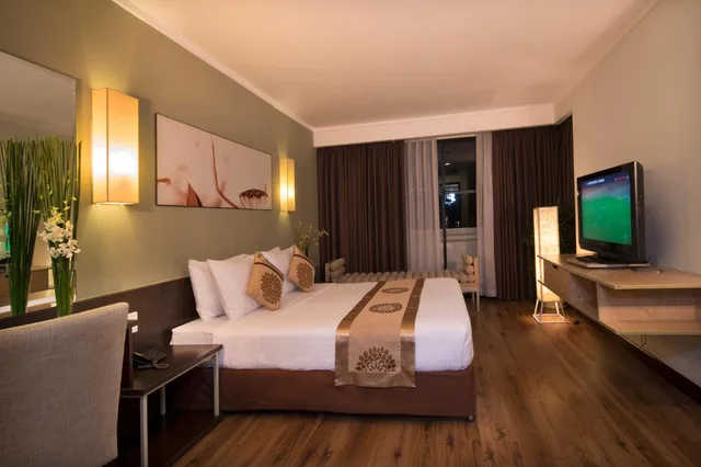 جناح ديلوكس بإطلالة على المدينة بشرفة، Vien Dong Hotel 1/8