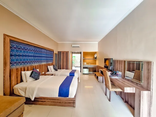 غرفة بريميوم بسريرين منفصلين، Sekuro Village Beach Resort Jepara 1/2