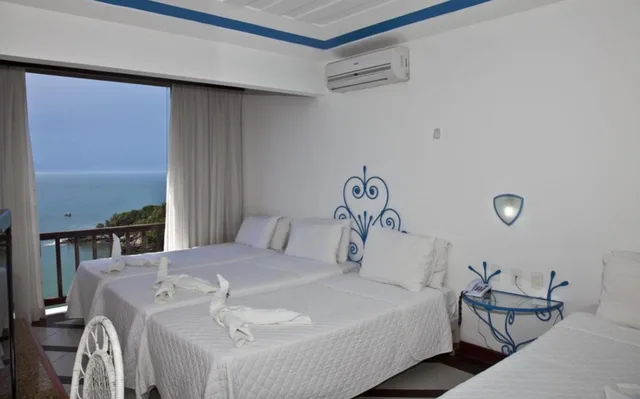 غرفة عائلية بسريرين منفصلين بإطلالة على البحر، Colonna Park Hotel 6/9