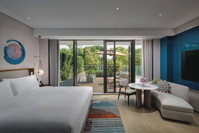 غرفة بريميوم بسرير كينج بشرفة، Hotel Indigo Suzhou Jinji Lake 2/6