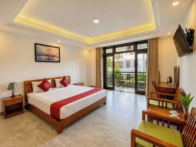 غرفة ديلوكس بسرير كوين بإطلالة على الحديقة بشرفة، Trendy Life Villa 3/10