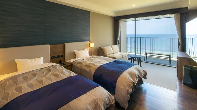 Standard, Twin Beds, Ocean Front, Balcony، REX HOTEL Beppu 1/1