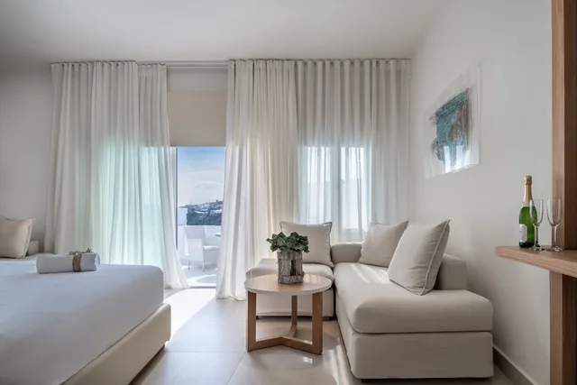 Interior, Vip, Suite, King Bed, Sea View, Outdoor Jetted Tub, Nissaki Boutique 2/3