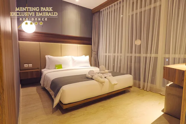 جناح جونيور بشرفة بغرفتي نوم، Menteng Park Exclusive Emerald 1/1