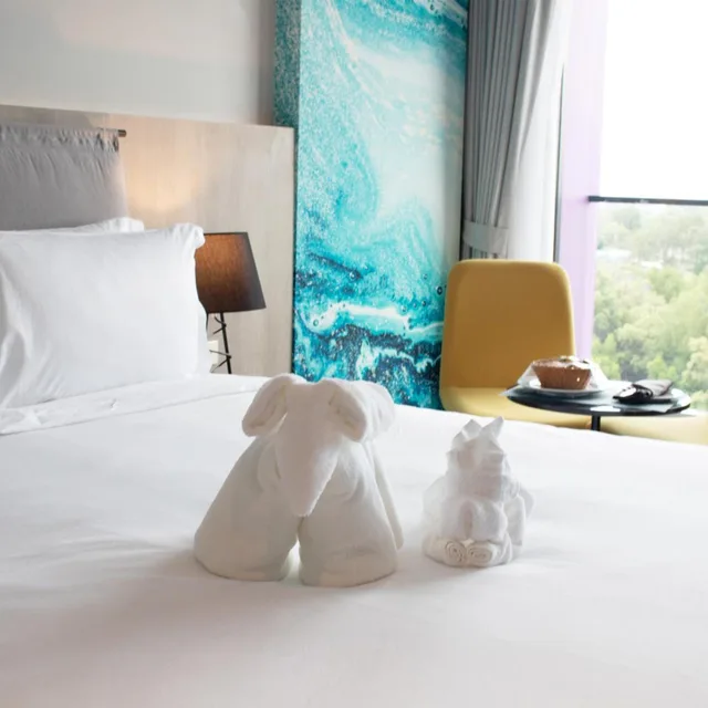 غرفة ديلوكس بسرير مزدوج أو سريرين منفصلين بإطلالة على النهر، Fortune Saeng Chan Beach Rayong 7/10