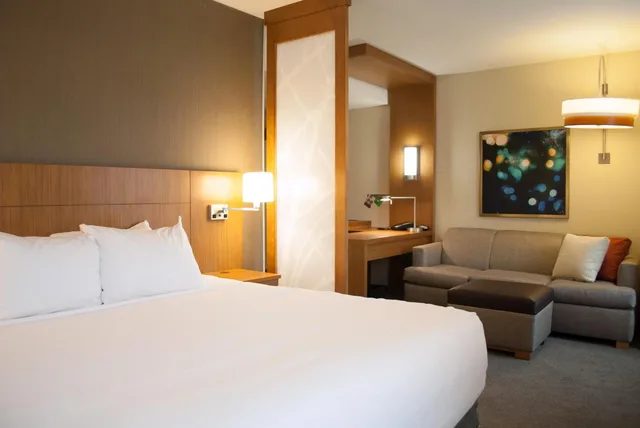 غرفة بسرير كينج مع أريكة في طابق مرتفع، Hyatt Place Blacksburg / University 1/3