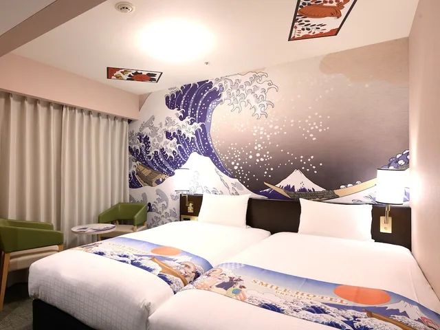 Hollywood, Tower, Twin Beds، Smile Hotel Premium Kanazawa Higashiguchi Ekimae 1/3