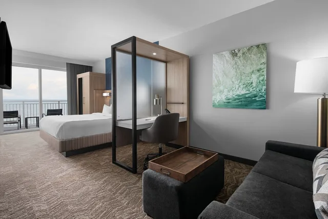Studio, Suite, King Bed, Ocean Front, Sofa, Balcony، SpringHill Suites by Marriott Myrtle Beach Oceanfront 5/5