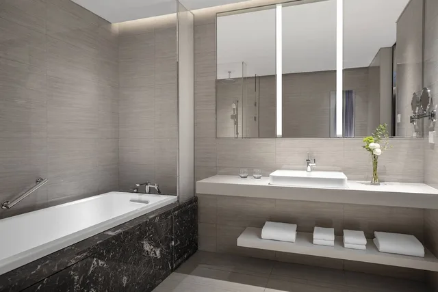 غرفة بسريرين مزدوجين بإطلالة على المدينة، Courtyard By Marriott Shanghai Minhang 4/4
