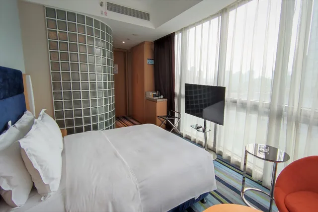 غرفة بسرير كوين بإطلالة على المدينة، HOLIDAY INN EXPRESS FUZHOU DOWNTOWN 2/5